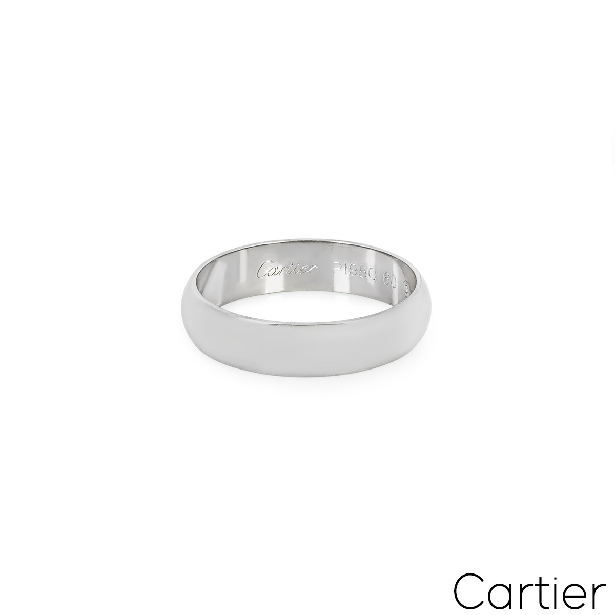 Cartier Platinum Alliance 1895 Wedding Ring B4059552 | Rich Diamonds